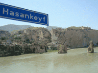 Sign from the Kurdish village Hasenkeyf