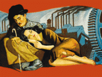 Movie poster for Charlie Chaplin's Modern Times